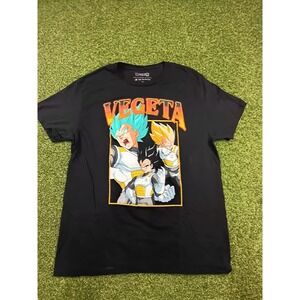 Toei Animation Dragon Ball Z Super Vegeta‎ Collage T Shirt Mens L Black Graphic